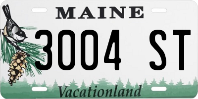 ME license plate 3004ST