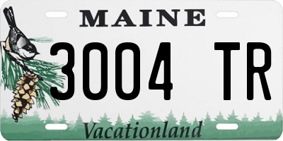ME license plate 3004TR