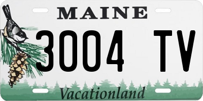 ME license plate 3004TV