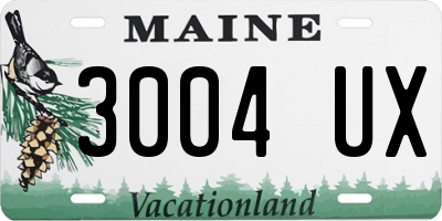 ME license plate 3004UX