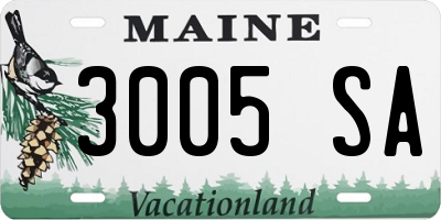 ME license plate 3005SA