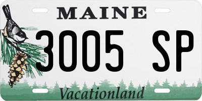 ME license plate 3005SP