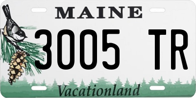 ME license plate 3005TR