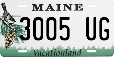 ME license plate 3005UG