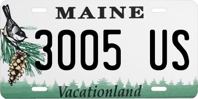 ME license plate 3005US