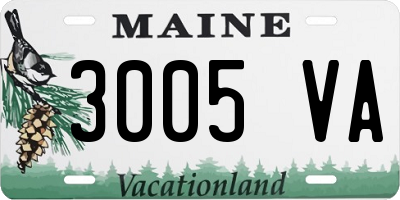 ME license plate 3005VA