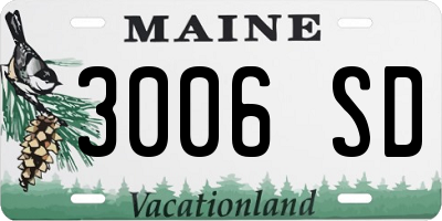 ME license plate 3006SD