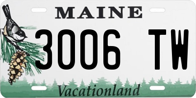 ME license plate 3006TW