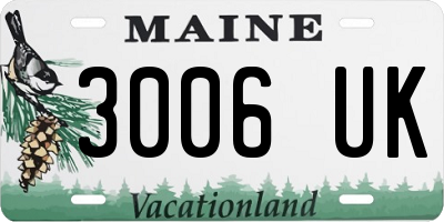 ME license plate 3006UK