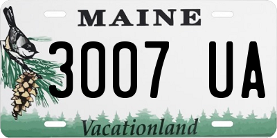 ME license plate 3007UA