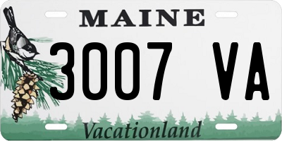 ME license plate 3007VA