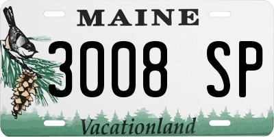 ME license plate 3008SP