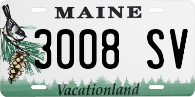 ME license plate 3008SV