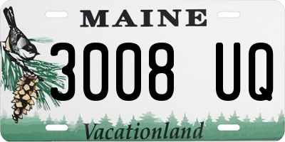 ME license plate 3008UQ