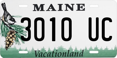 ME license plate 3010UC