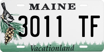 ME license plate 3011TF