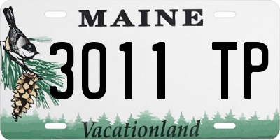 ME license plate 3011TP