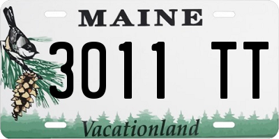 ME license plate 3011TT