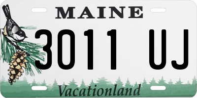 ME license plate 3011UJ