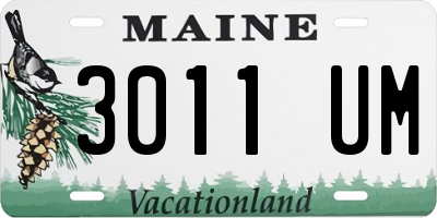 ME license plate 3011UM