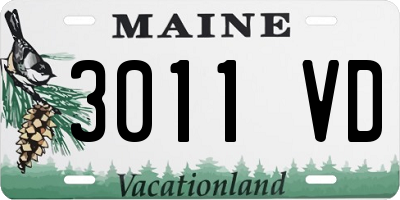 ME license plate 3011VD