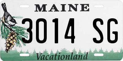 ME license plate 3014SG
