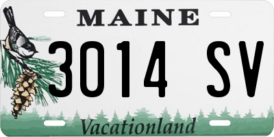 ME license plate 3014SV
