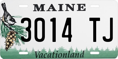 ME license plate 3014TJ