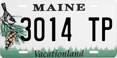 ME license plate 3014TP
