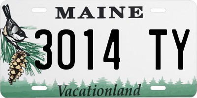 ME license plate 3014TY