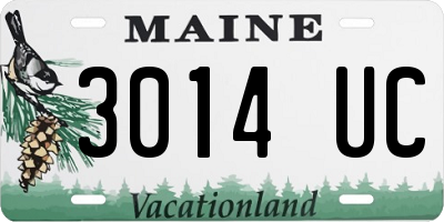 ME license plate 3014UC