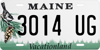 ME license plate 3014UG