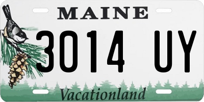 ME license plate 3014UY