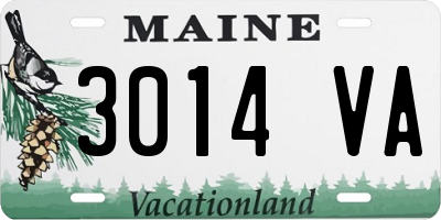 ME license plate 3014VA