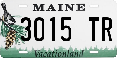 ME license plate 3015TR