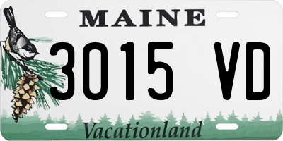 ME license plate 3015VD