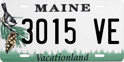 ME license plate 3015VE