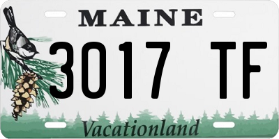 ME license plate 3017TF
