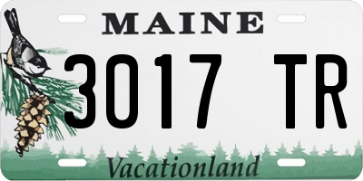 ME license plate 3017TR