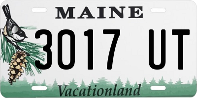 ME license plate 3017UT