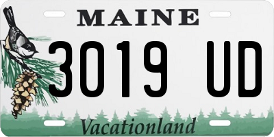 ME license plate 3019UD