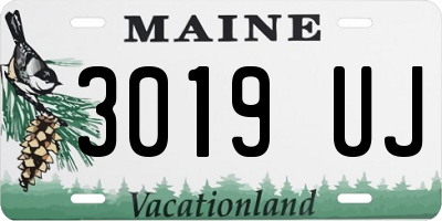 ME license plate 3019UJ