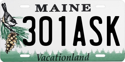 ME license plate 301ASK