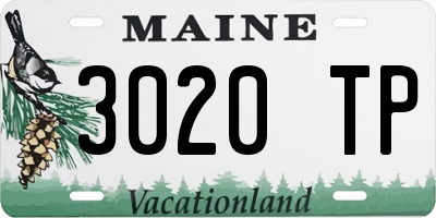 ME license plate 3020TP