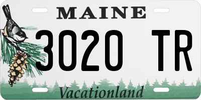 ME license plate 3020TR