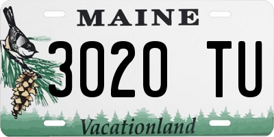 ME license plate 3020TU
