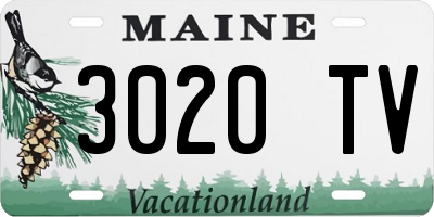 ME license plate 3020TV