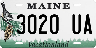 ME license plate 3020UA