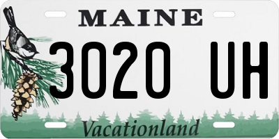 ME license plate 3020UH