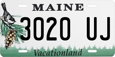ME license plate 3020UJ